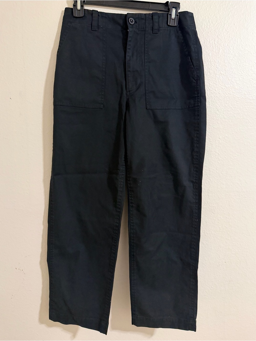 Jenni Kayne Black Straight-Leg Utility Trousers, Size 4
